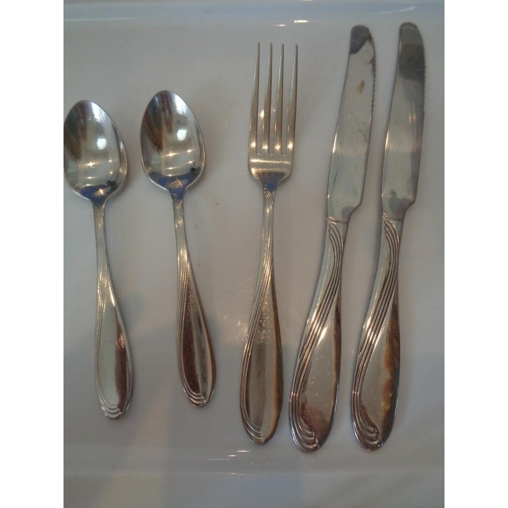 Oneida Stainless Dinner Flatware Camber Cresta Windswept Scroll Fork Knife spoon